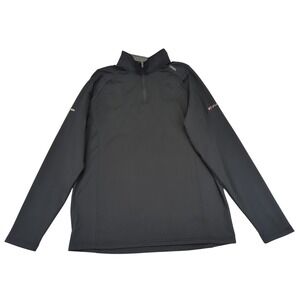 UNRL Elite Quarter Zip‎ Pullover Black Long Sleeve Athletic Top Mens Size Large